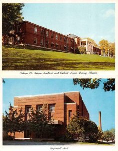 QUINCY Illinois IL  SOLDIERS & SAILORS HOME Lippencott Hall~Cottage *2 Postcards