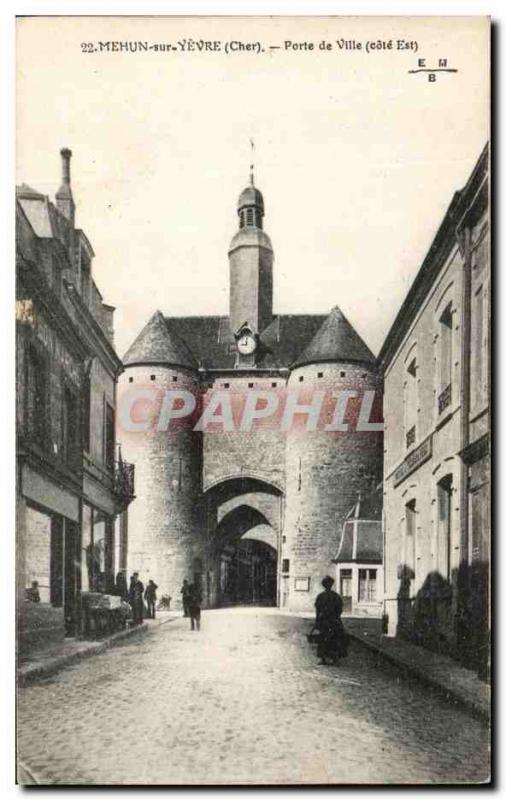 Old Postcard Mehun Sur Yevre Gate City