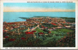 Panama Birds Eye View Of The City Of Panama From Ancon Hill Postcard C090