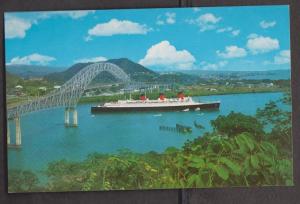 Panama Canal - Queen Mary Exiting The Canal On Her Last Voyage To LA Unused 60s