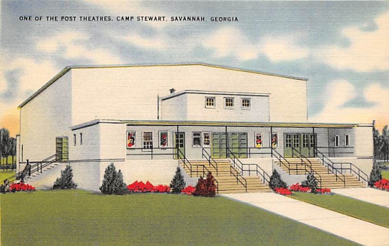 Camp Stewart, GA USA One of the Post Theatres Military Camp Unused 