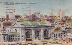 Missouri Kansas City Union Station And Skyline 1944
