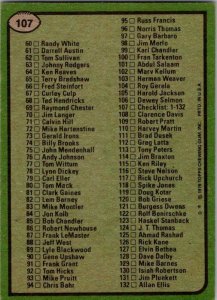 1978 Topps Football Card Checklist #1-132 sk7508