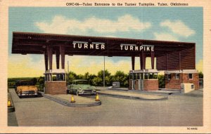 Oklahoma Tulsa The Tulsa Entrance To Turner Turnpike Curteich