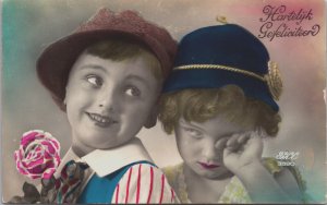 Victorian Children Happy New Year Vintage RPPC C151