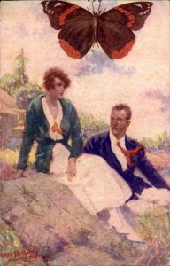 Frontispiece Book Advert  Purple Heights Marie C Oemler Vintage Postcard