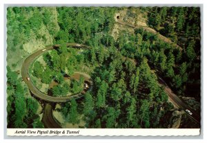 Aerial View Pigtail Bridge & Tunnel Black Hills Postcard Continental View Card