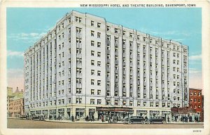 IA, Davenport, Iowa, Mississippi Hotel, Theatre Building, Curteich No 1A1815