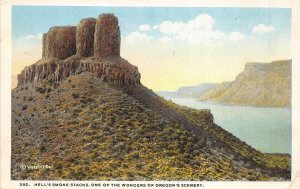 OREGON 1920s Postcard Hell's Smoke Stacks Wonders Of Oregon Scenery