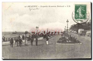 Old Postcard Arcachon New Prospect Boulevard