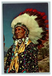 Vintage 1960's Postcard Lot of 3 Native American Warrior Headdress Bow & Arrow