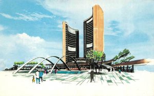 TORONTO, Ontario Canada   THE NEW CITY HALL   Artist's Rendition Chrome Postcard