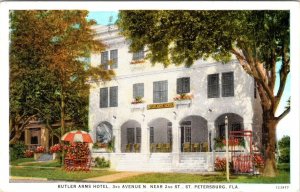 St Petersburg, FL Florida  BUTLER ARMS HOTEL  1934 Advertising Postcard