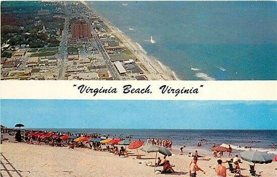 VA, Virginia Beach,  Virginia, Beach Scene, City View, Multi View, Dexter Press 