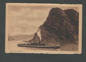 Ca 1908 Post Card Germany Loreley Felsen A Majestic View From The Mountain Of---