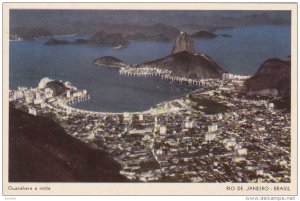 Bird's Eye Night View of Rio de Janeiro, Brazil, 10-20s