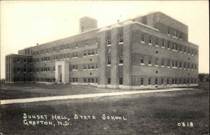 Grafton North Dakota ND Sunset Hall State School Real Photo Vintage Postcard
