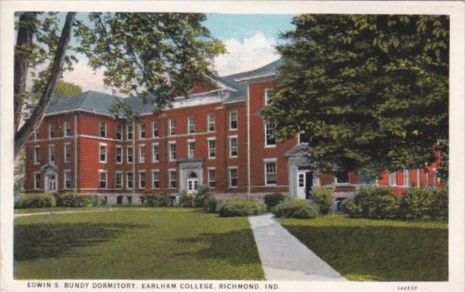 Indiana Richmond Edwin S Bundy Dormitory Earlham College Curteich