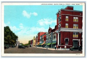 1937 Lincoln Avenue South From 6th Street Road York Nebraska NE Antique Postcard