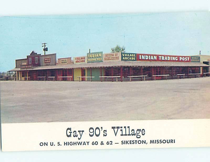 Unused Pre-1980 GAY 90'S VILLAGE INDIAN TRADING POST Sikeston Missouri MO hp0526