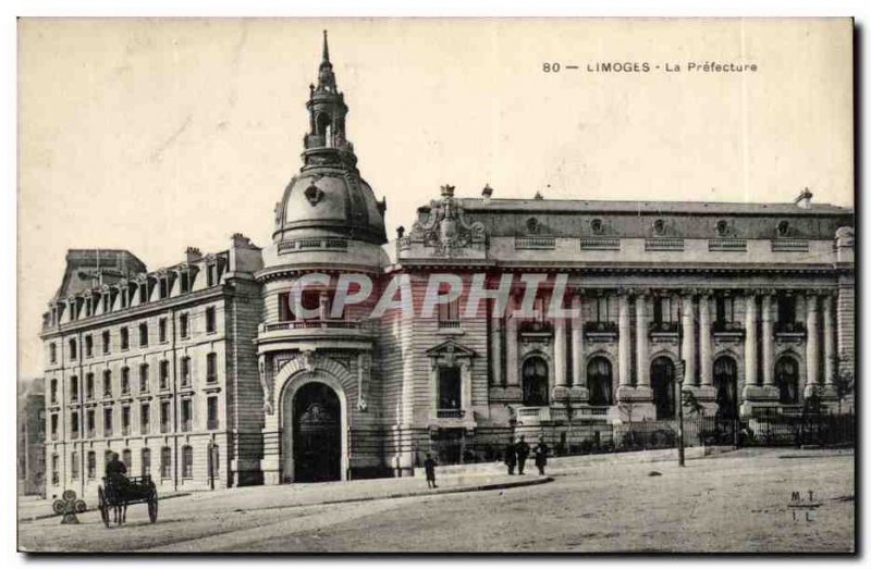 Limoges Old Postcard The prefecture