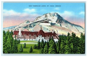 1930 New Timberline Lodge, Mt. Hood Oregon OR Vintage Postcard 