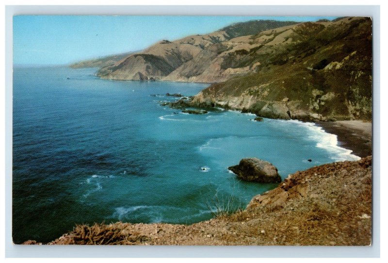 Vintage Big Sur Carmel CA Highway 1. Postcard F81E