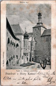 Czech Republic Pozdrav Hory Kutné Kaple Václava Ladislava Vintage Postcard C065