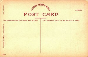 Cordova and Ponce de Leon Post Office Park St Augustine FL 1910s Postcard UNP