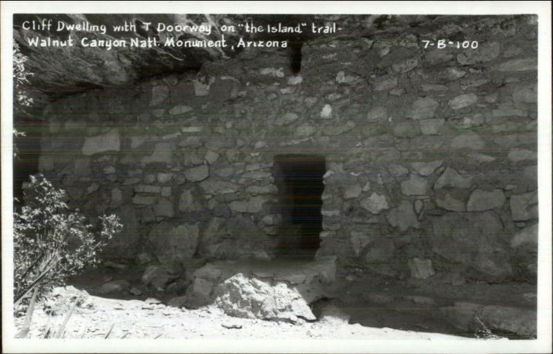 Cliff Dwellings Walnut Canyon National Monument AZ Real Photo Postcard #4