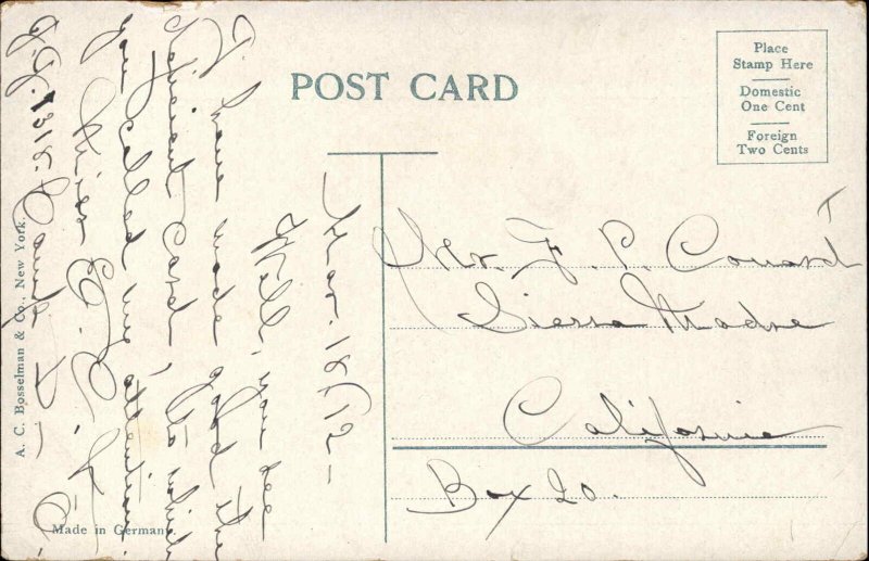 Cincinnati Ohio OH Fire Station Fire Engine c1910s Postcard