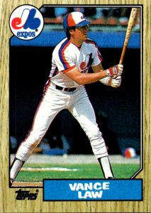 1987 Topps Baseball Card Vance Law First & Third Base Montreal Expos sun0707