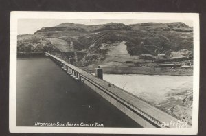 RPPC GRAND COULEE DAM WASHINGTON UPSTREAM SIDE VINTAGE REAL PHOTO POSTCARD