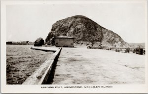 Grindstone Magdalen Islands QC Quebec Arriving Port Canadian Co RPPC Postcard G4