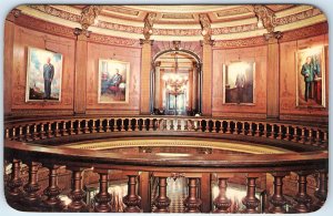 c1960s Lansing, MI State Capitol Building Rotunda Interior Wood Chrome PC A311