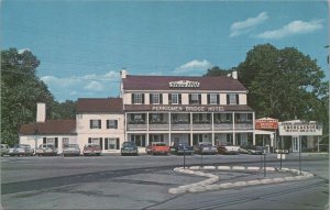 Postcard Perkiomen Bridge Hotel Collegeville PA Vintage Cars