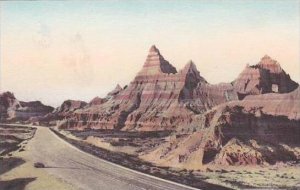 South Dakota Wall Leaving Cedar Pass Badlands National Monument Albertype