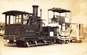 Baltimore & Ohio Railroad Thomas Jefferson Engine RPPC Real Photo Postcard