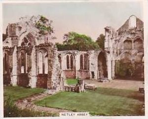 Hill Vintage Cigarette Card Views Of Interest 1938 1st Edition No 4 Netley Abbey