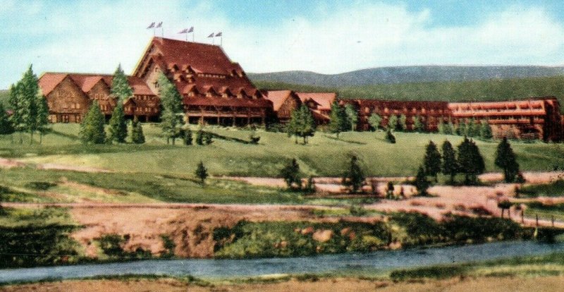 Vintage Old Faithful Inn, Yellowstone National Park P163 