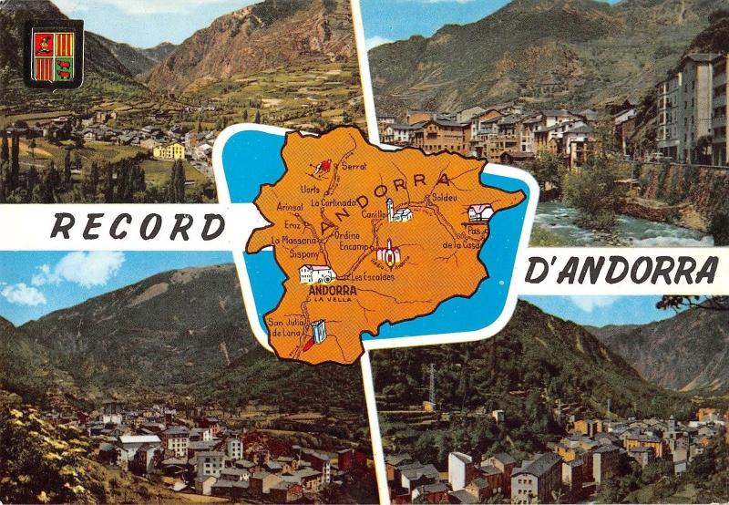 BT14078 Record d andorra map cartes geographiques           Andorra