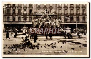 Old Postcard Bordeaux Terreaux Square Pigeons