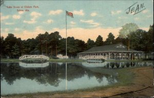 Selma Alabama AL Elkdale Park Lake Scene c1910 Vintage Postcard