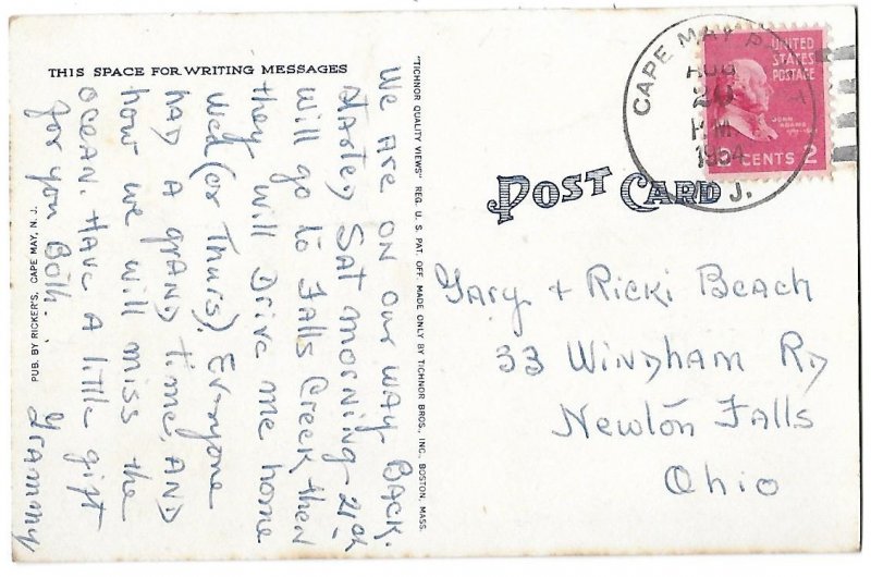 Rafferty's Marina Cape May New Jersey Mailed 1964