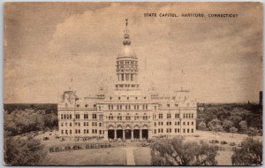 State Capitol Hartford Connecticut CT Front View of Building Postcard