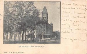 CLIFTON SPRINGS, NY New York  THE SANITARIUM Onatario Co   1908 B&W UDB Postcard