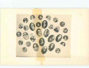 Old rppc GROUP OF PEOPLE Great Postcard AB1279