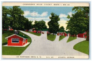 1950 Cherokee Rose Court Route Northside Drive Exterior Atlanta Georgia Postcard