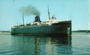 Vintage Postcard View of C & O Trainferry City of Flint Ship Transportation
