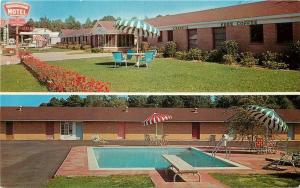 1950s Henderson Motel roadside Pool Marshall Texas Murphree postcard 522